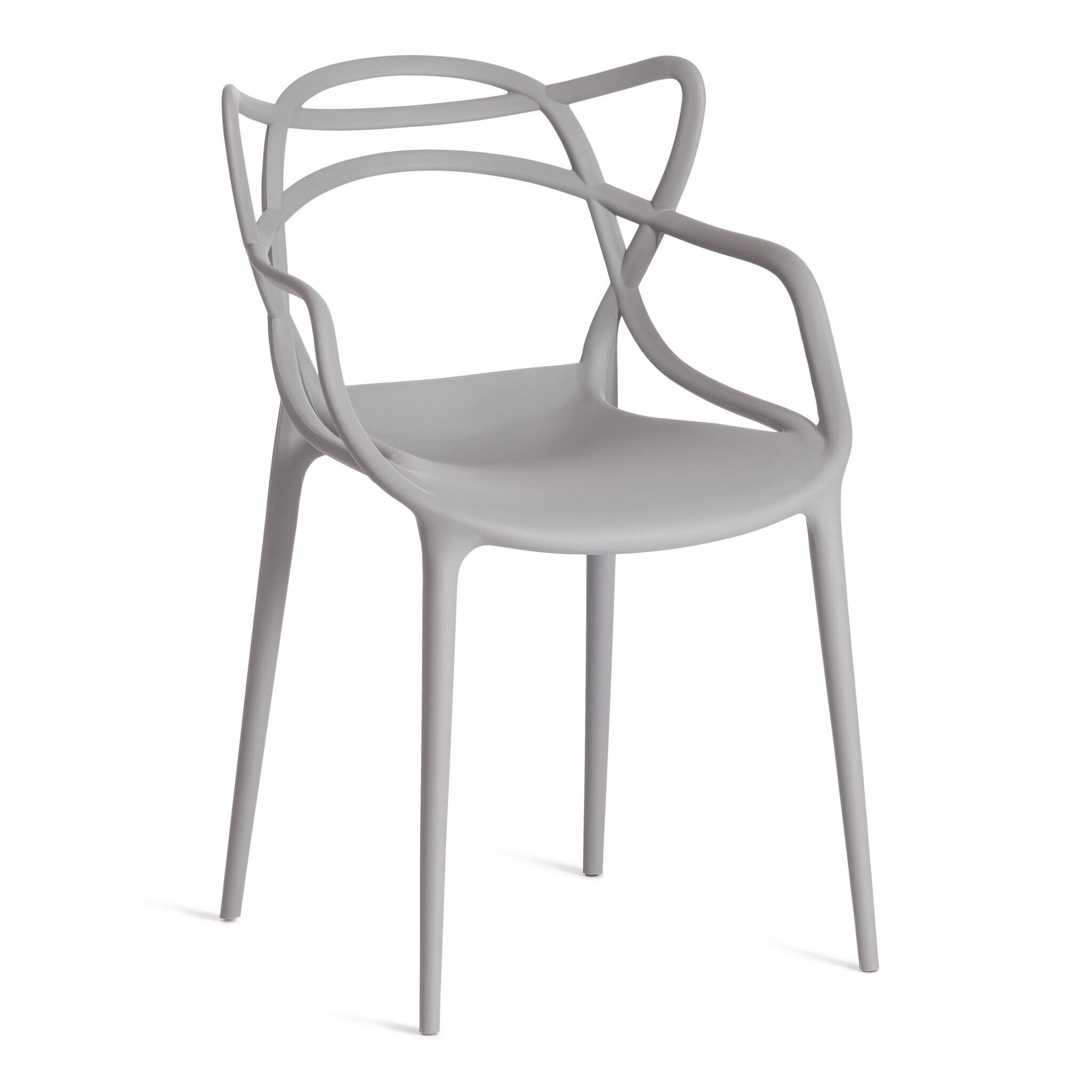 Стул для кухни со спинкой Tetchair Cat Chair (mod. 028), пластик, белый Hoff - фото №1