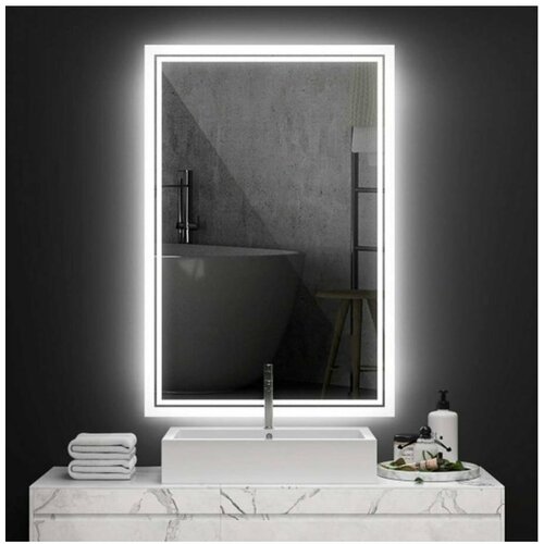 Настенное зеркало с фронтальной и задней подсветкой Албани 90х150 см