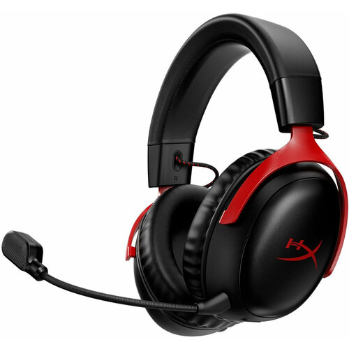 Наушники с микрофоном HyperX Cloud III черный/красный 1.2м мониторные оголовье (77Z46AA) new erqi 2x2550mah rechargeable battery pack for xbox series x s xbox one s x xbox one controle wireless gamepads battery usb