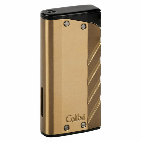 зажигалка газовая турбо colibri of london primo black lacquer Зажигалка газовая турбо Colibri OF LONDON Torque Gold Finish With Matt Black