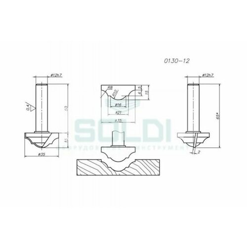 Фреза ST0130-12 PCD