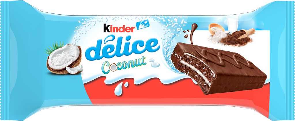 Пирожное KINDER Delice с кокосом и молочной начинкой, 37г