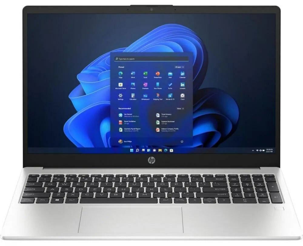 15.6" Ноутбук HP 256 G10 1920x1080, RAM 8 ГБ, DDR4, SSD 512 ГБ, Windows 11 Pro, 844F9PC1B2B, Silver