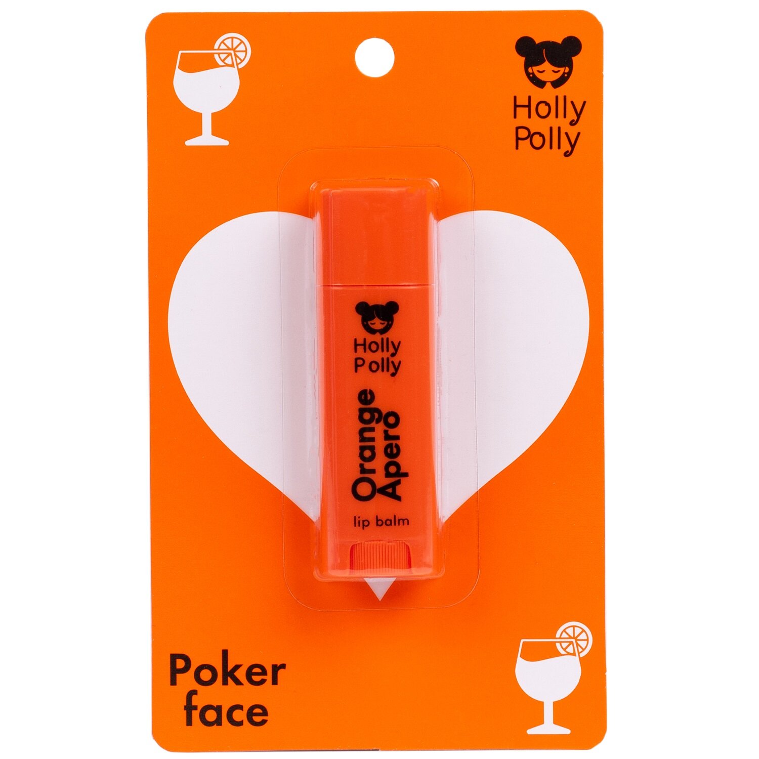 HOLLY POLLY Holly Polly Poker Face Бальзам для губ Orange Apero Апельсиновый Аперо,4,8 г