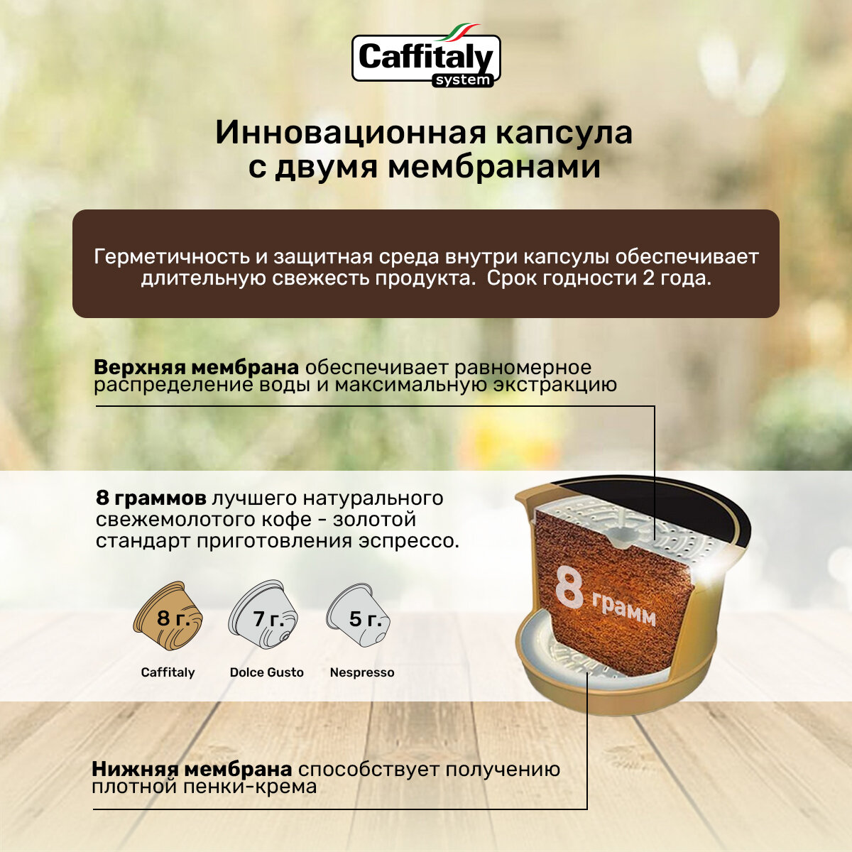 Капсулы Caffitaly для кофемашины, Corposo, 10 капсул