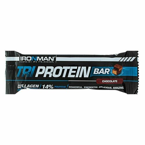 шоколад ironman protein bar 50 г арахис Батончик Ironman TRI Protein Bar шоколад, тёмная глазурь, 50 г (2 шт)