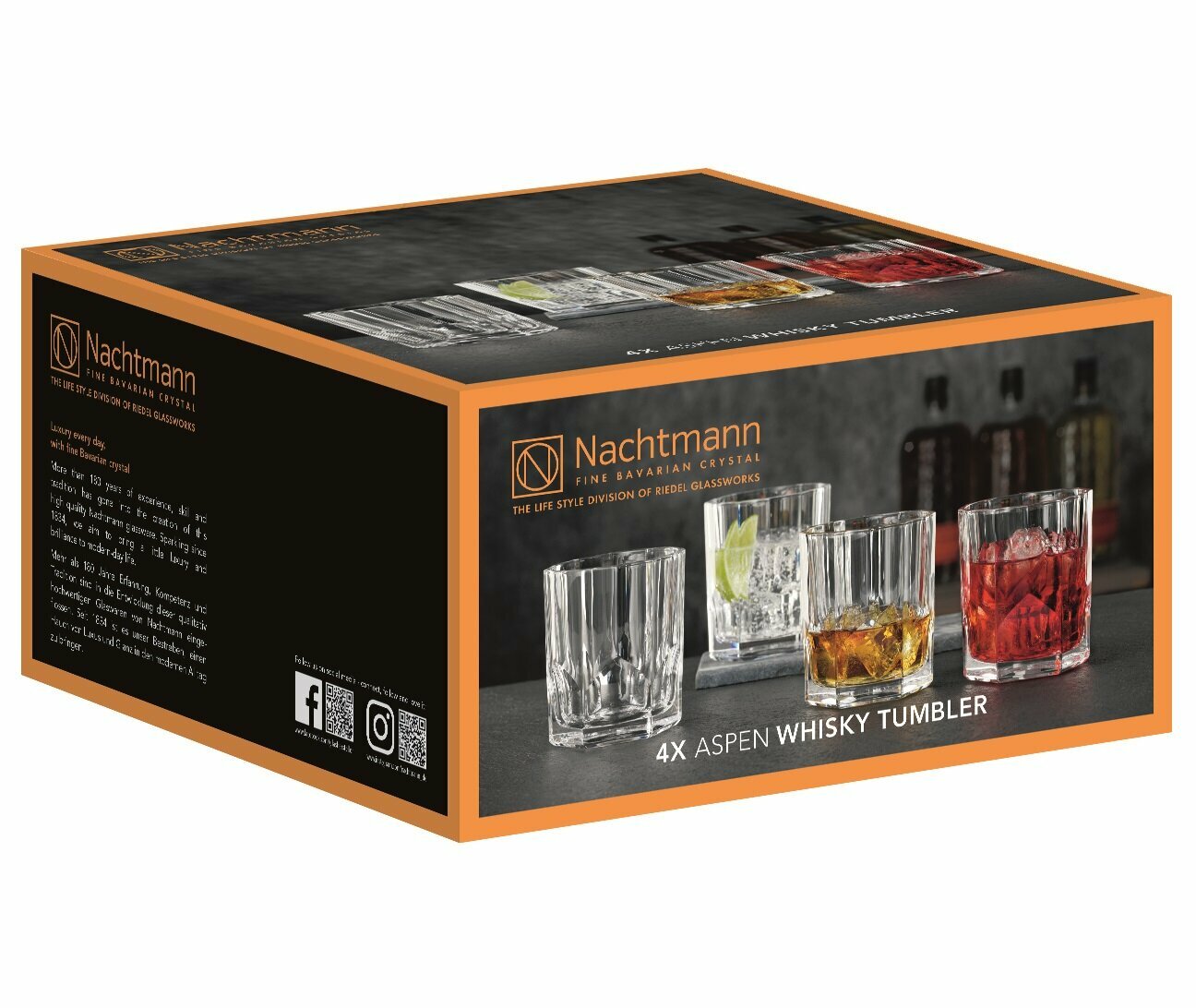 Набор стаканов Nachtmann Aspen Whisky tumbler 92126, 320 мл, 4 шт., бесцветный - фото №20