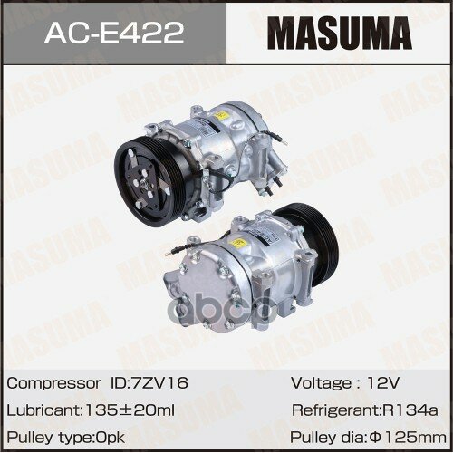 Компрессор Кондиционера Renault Duster I / K9k, K4m 10-21 Masuma арт. AC-E422