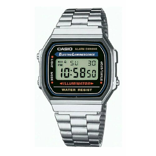Наручные часы CASIO A-168WA-1, серебряный наручные часы casio a 164wa 1 серебряный