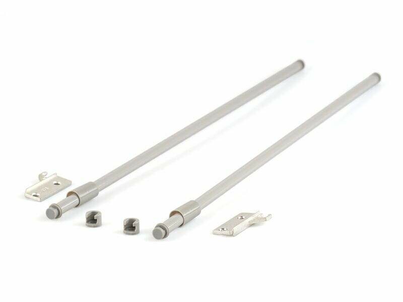 фото Рейлинг продольный Firmax глубина 500 мм серый, (2 рейлинга + 2 крепления)