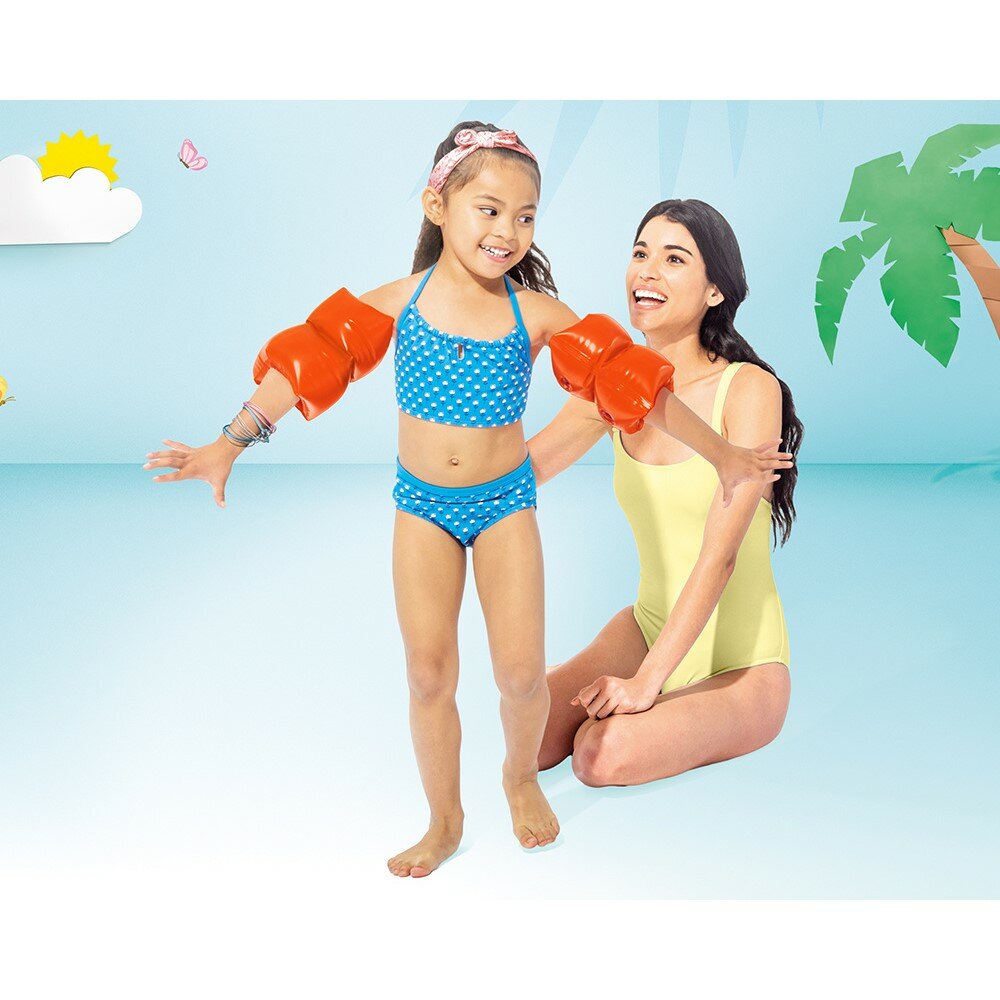 Нарукавники надувные для плавания детские "Orange" 19х19 см, от 3-6 лет, Intex 59640