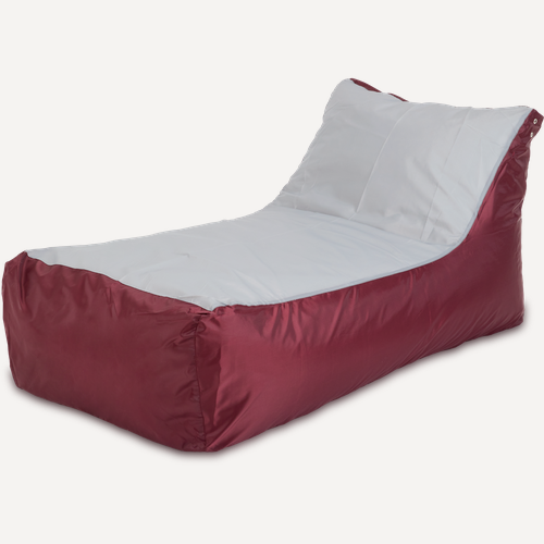 Изображение товара Кресло-мешок Пуффбери «Кушетка», размер большой, Оксфорд, Бордовый и серый