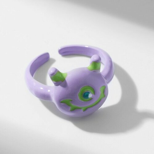 Кольцо Queen Fair, эмаль, фиолетовый кольцо anna slavutina безразмерное бежевый фиолетовый