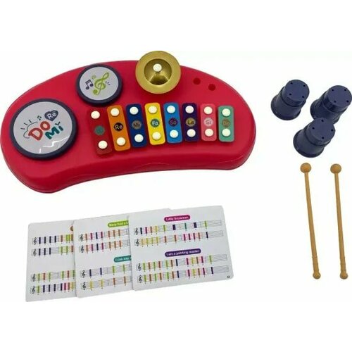 Детская музыкальная игрушка КсилофонМеталлофон 8 планок ноты палочки 733₽