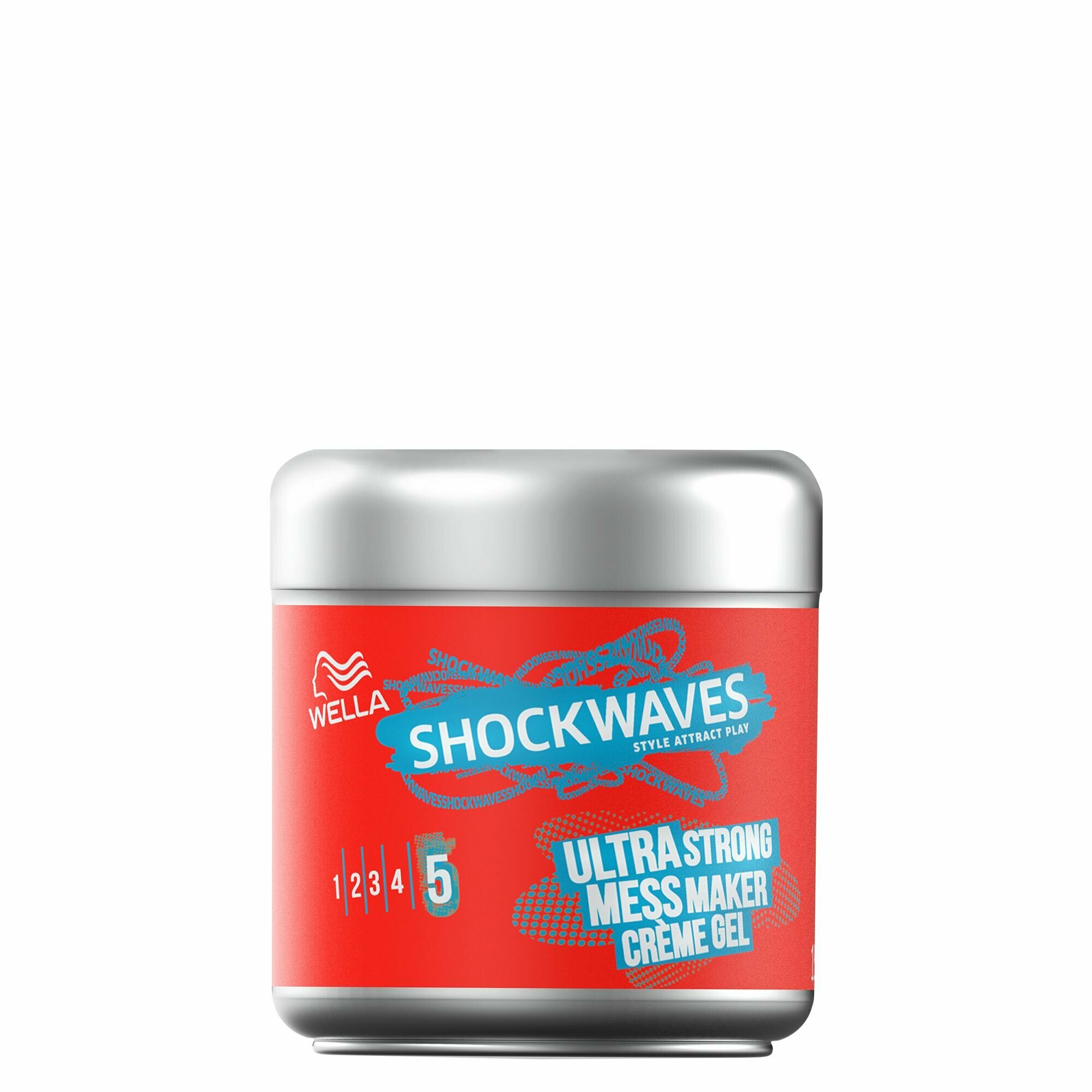 WELLA shockwaves mess maker крем-гель для волос экстрасильной фиксации, 150 мл (из Финляндии)