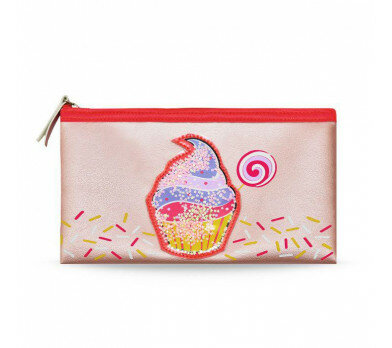 Пенал косметичка 21*12 СМ "пирожное" искусственная кожа, ПВХ 48940