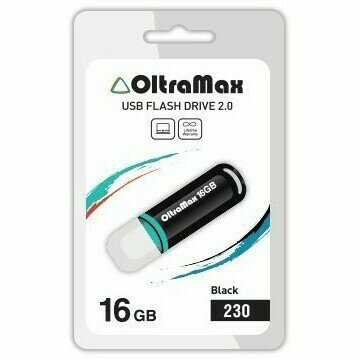 USB Flash накопитель 16Gb OltraMax 230 Black (OM-16GB-230-Black)