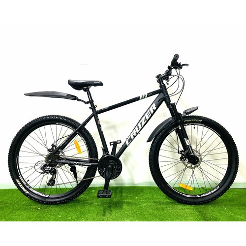 Горный велосипед CRUZER 27,5 160/190 см, 24ск, чёрный/серый