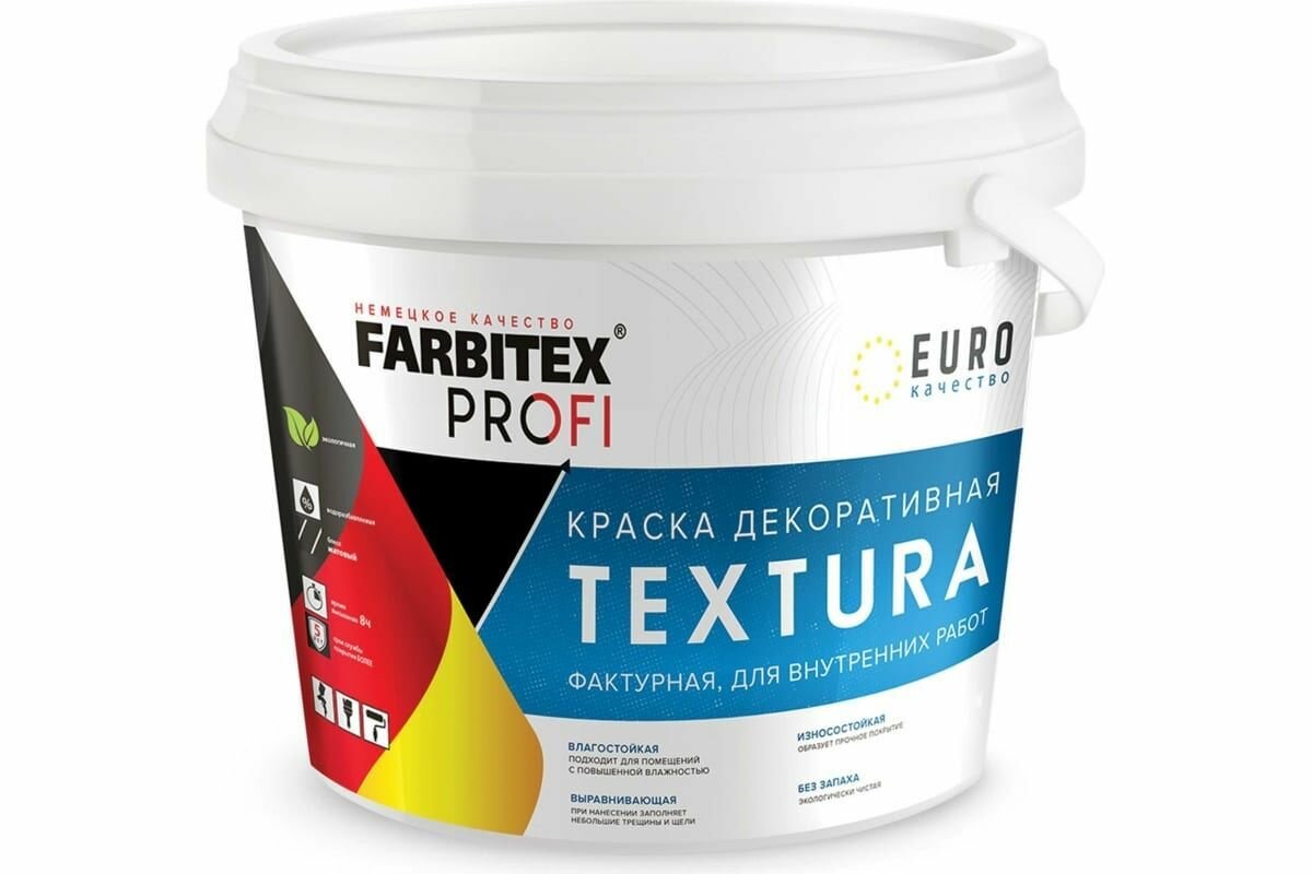 фото Краска акриловая декоративная фактурная Textura FARBITEX PROFI 3.5кг