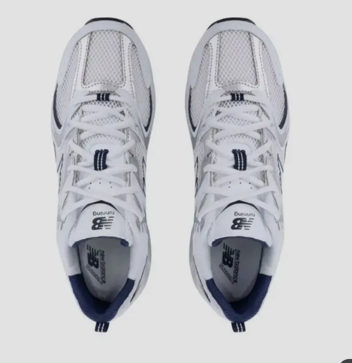 Кроссовки New Balance New Balance 530, размер 38 EU,на стопу 23,5см, белый с серебром — фото 1