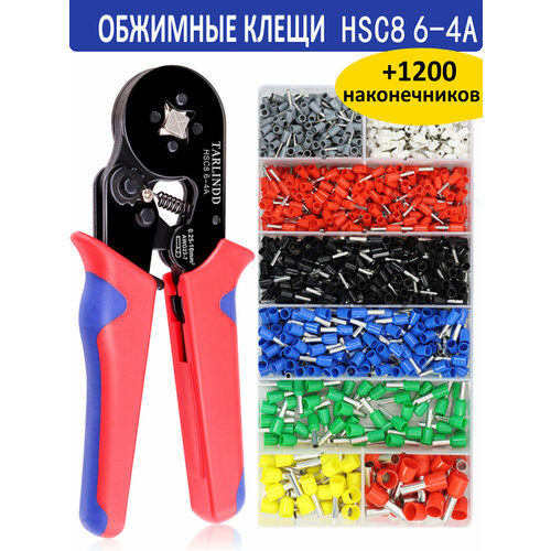 Кримпер профессиональный для обжима с наконечниками в наборе 1200 шт