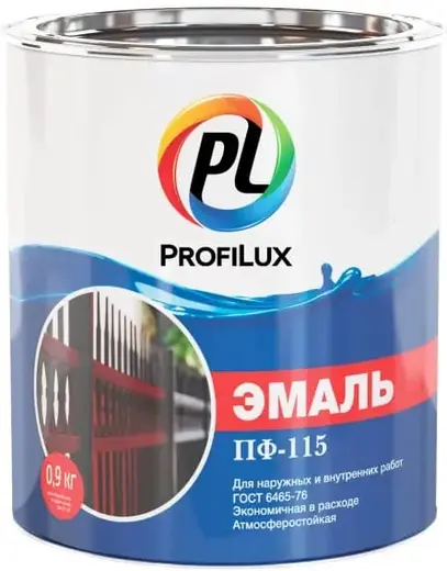 Эмаль Алкидная ПФ-115 ProfiLux 0.9кг Универсальная Коричневая Глянцевая.