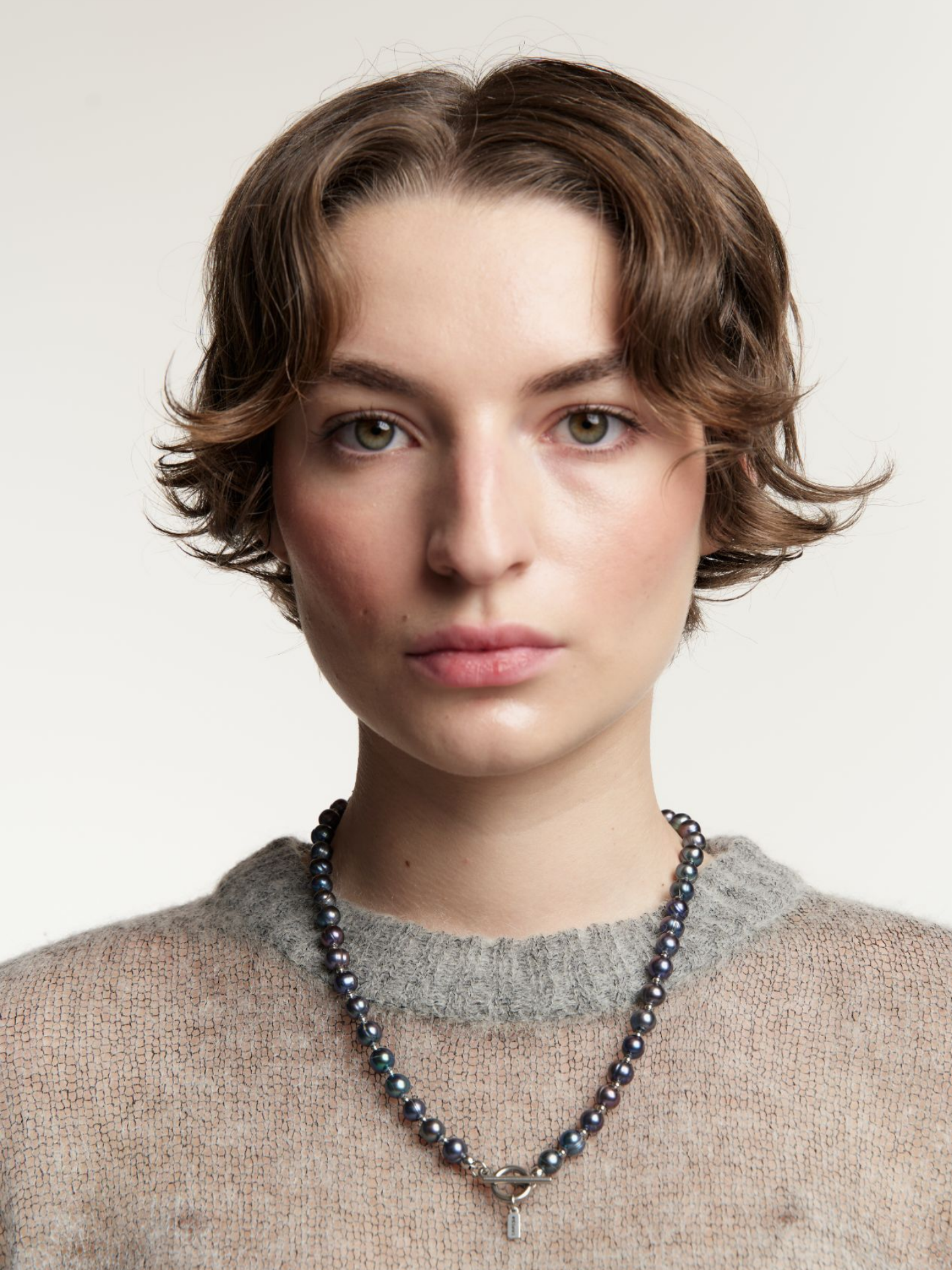 Бусы RESURS, жемчуг пресноводный культивированный, жемчуг пресноводный, жемчуг культивированный, длина 50 см, черный, фиолетовый, синий — фото 1