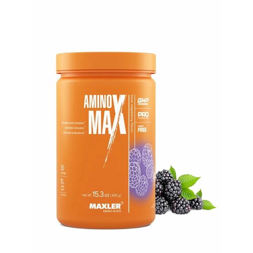 Голубая малина MAXLER Аминокислотный комплекс Amino Max 15.3 OZ 435 g (Амино Макс 435 г)