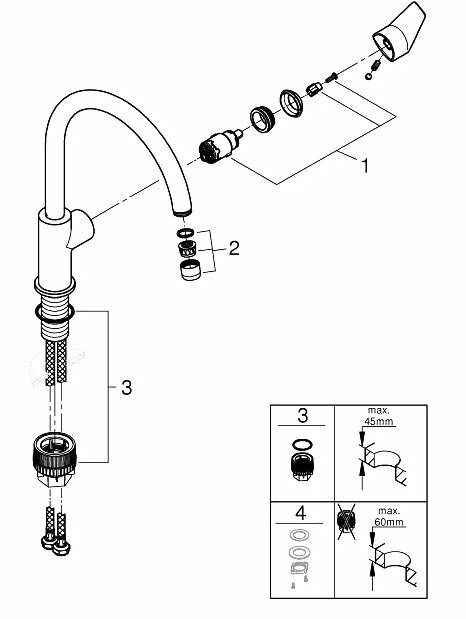 Смеситель для кухни Grohe - фото №3