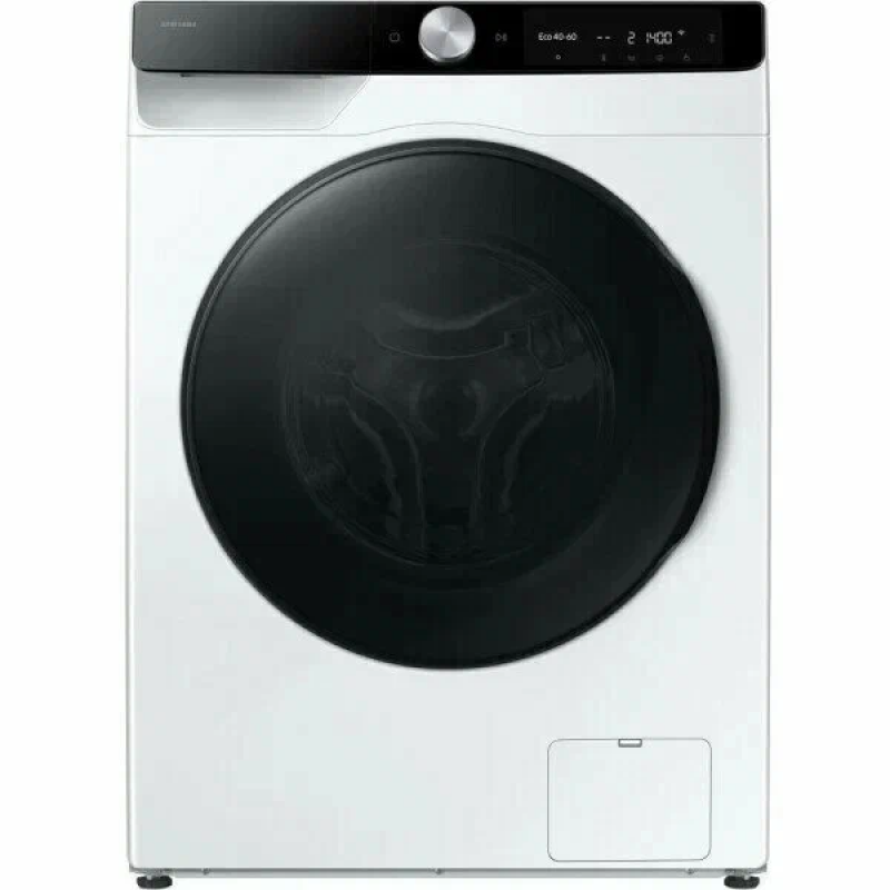 Стиральная машина с сушкой и паром Samsung WD90DG6G94BKLP, EcoBubble, глубина 48 см, 9 кг, 1400 об/мин, белый/черный