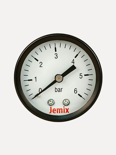 Изображение товара Манометр для насоса Jemix XPS-S, осевой, диаметр 50 мм, давление 6 бар
