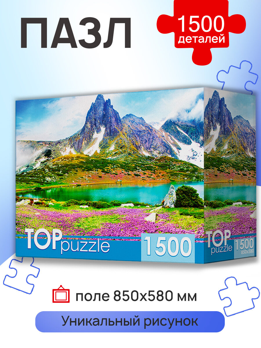TOPpuzzle. Пазлы 1500 элементов. Цветущие горы (Арт. ШТТП1500-3167)