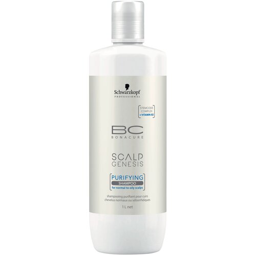 Schwarzkopf Professional шампунь Scalp Genesis Purifying, 1000 мл балансирующий флюид schwarzkopf professional genesis rebalancing serum bonacure scalp 100 мл