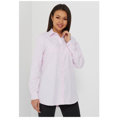 Рубашка женская KATHARINA KROSS KK-B-002V-розовый.стрейч, Полуприталенный силуэт / Regular fit, цвет Розовый, размер 46