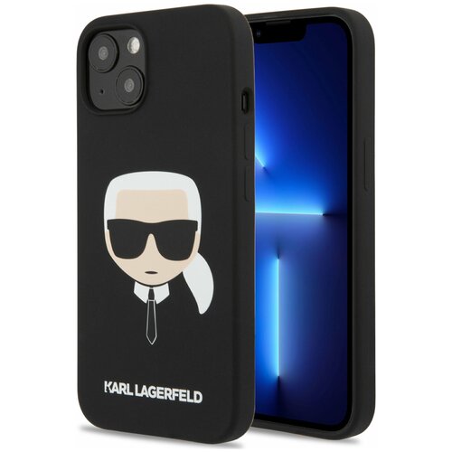 фото Lagerfeld для iphone 13 mini чехол liquid silicone karl's head hard black karl lagerfeld