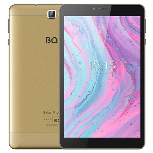 8 Планшет BQ 8077L Exion Plus (2020), 3/32 ГБ, Wi-Fi + Cellular, Android 10, золотой 8 планшет digma optima 8 x701 2020 3 32 гб wi fi cellular android 10 черный