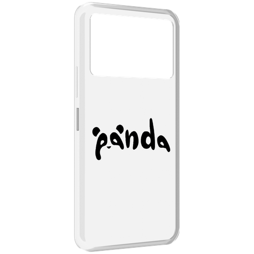Чехол MyPads панда надпись для Infinix NOTE 12 VIP (X672) задняя-панель-накладка-бампер