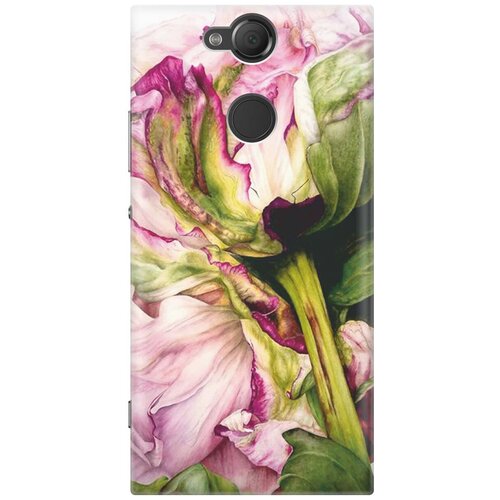 фото Re:pa накладка transparent для sony xperia xa2 с принтом "нежность цветка"