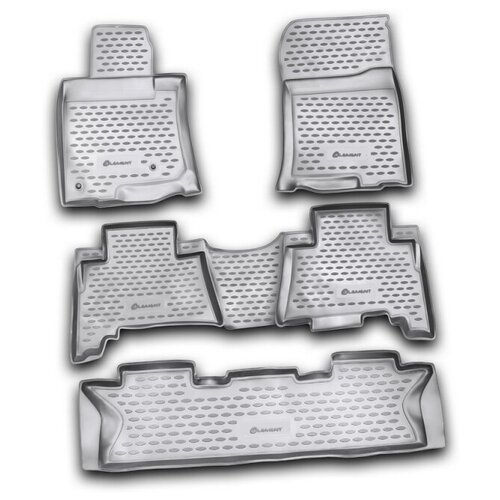 фото Коврики в салон toyota land cruiser prado 12/2009-2013, 5 шт., 7 мест (полиуретан) element