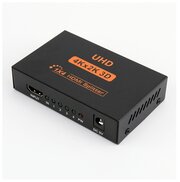 Разветвитель Сплиттер Splitter 1хHDMI на 4хHDMI (HW-4K104) с питанием.