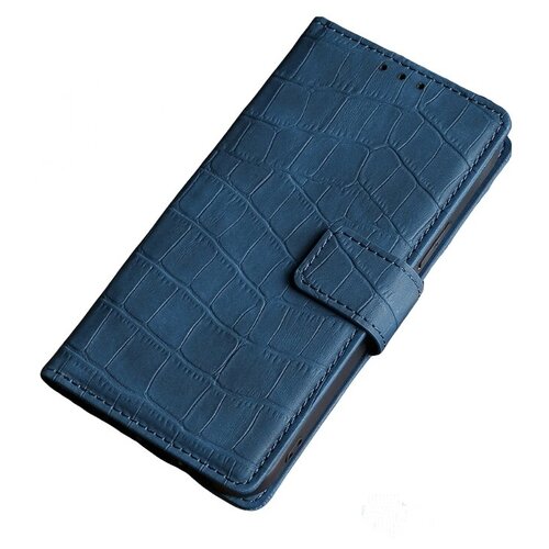 фото Чехол- книжка mypads для huawei honor 8 (frd- al00) 5.2 с подставкой застежкой и визитницей под кожу крокодила синий