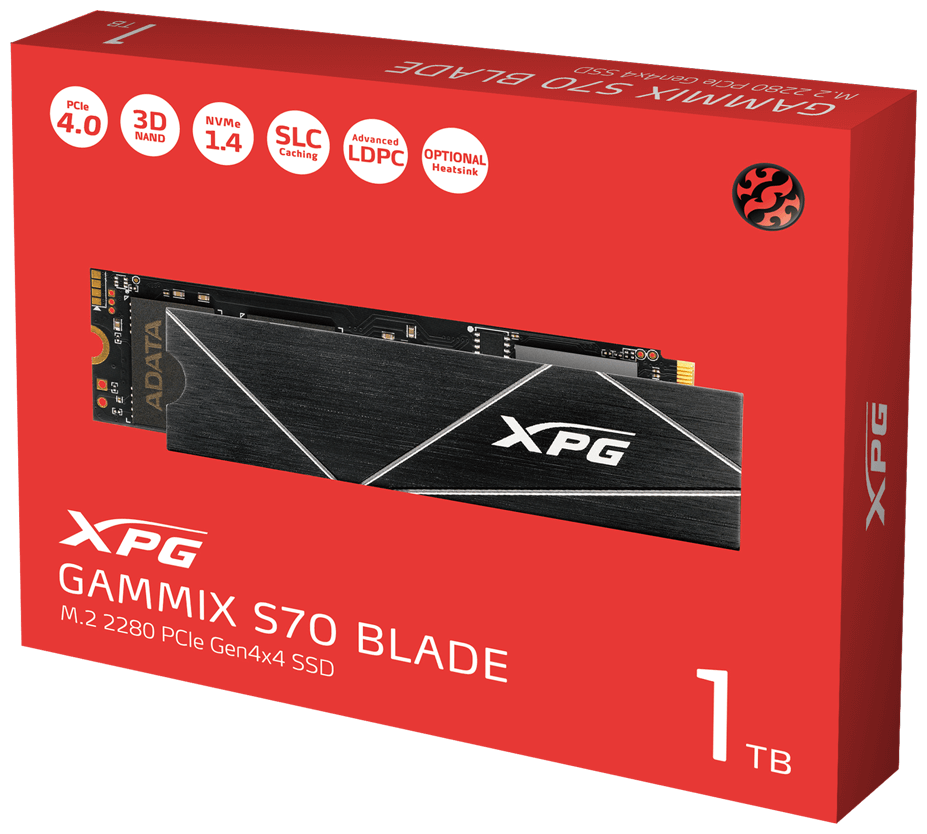 SSD накопитель A-Data XPG Gammix S70 Blade 1ТБ, M.2 2280, PCI-E x4, NVMe - фото №5