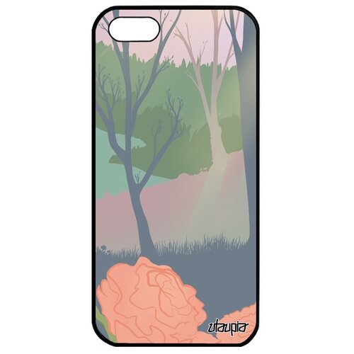 фото Защитный чехол на смартфон // apple iphone 5 5s se (2016) // "лесные розы" озеро стиль, utaupia, цветной
