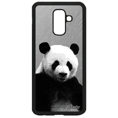 фото Противоударный чехол на смартфон // samsung galaxy a6 plus 2018 // "большая панда" panda бамбук, utaupia, серый
