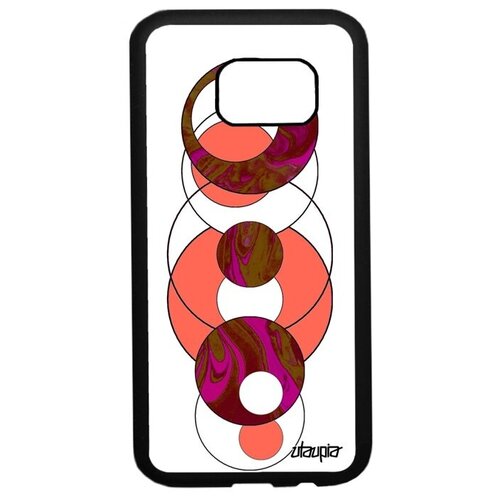 фото Противоударный чехол на смартфон // samsung galaxy s7 // "круги" круг геометрический, utaupia, розовый