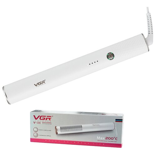 Выпрямитель для волос, Термощетка VGR V-586 , белый