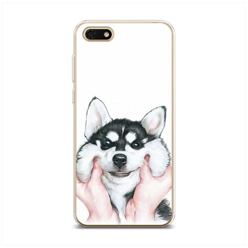 фото Силиконовый чехол "хаски улыбака" на honor 7a / honor 7s / хонор 7а / хонор 7с case place