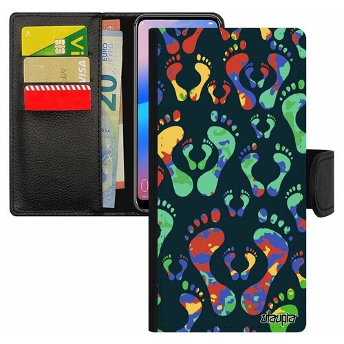 фото Чехол книжка для телефона xiaomi redmi 6a, "след стопы" отпечаток малыш utaupia