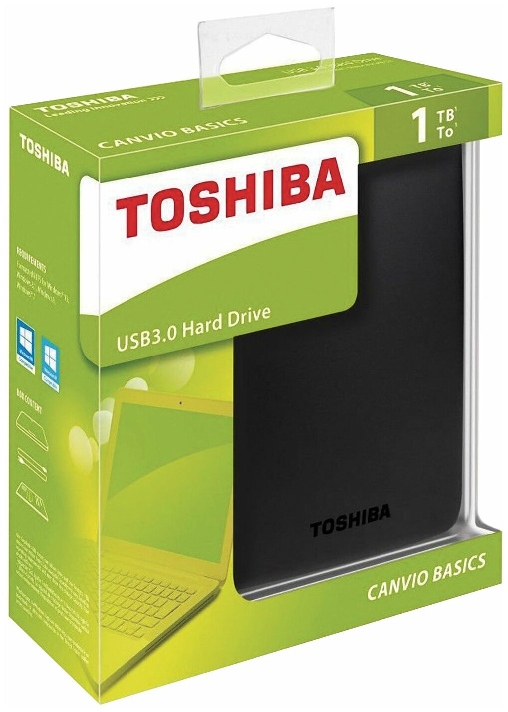 Внешний жёсткий диск Toshiba 1Tb HDTB410EK3AA Canvio Basics 2.5