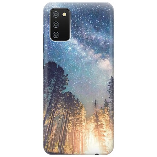 фото Ультратонкий силиконовый чехол-накладка для samsung galaxy a02s с принтом "млечный путь" gosso